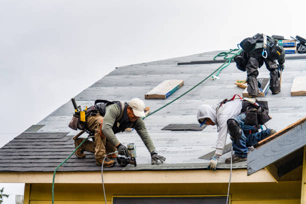 Professional Gutter Installation technician working in Monticello, MN